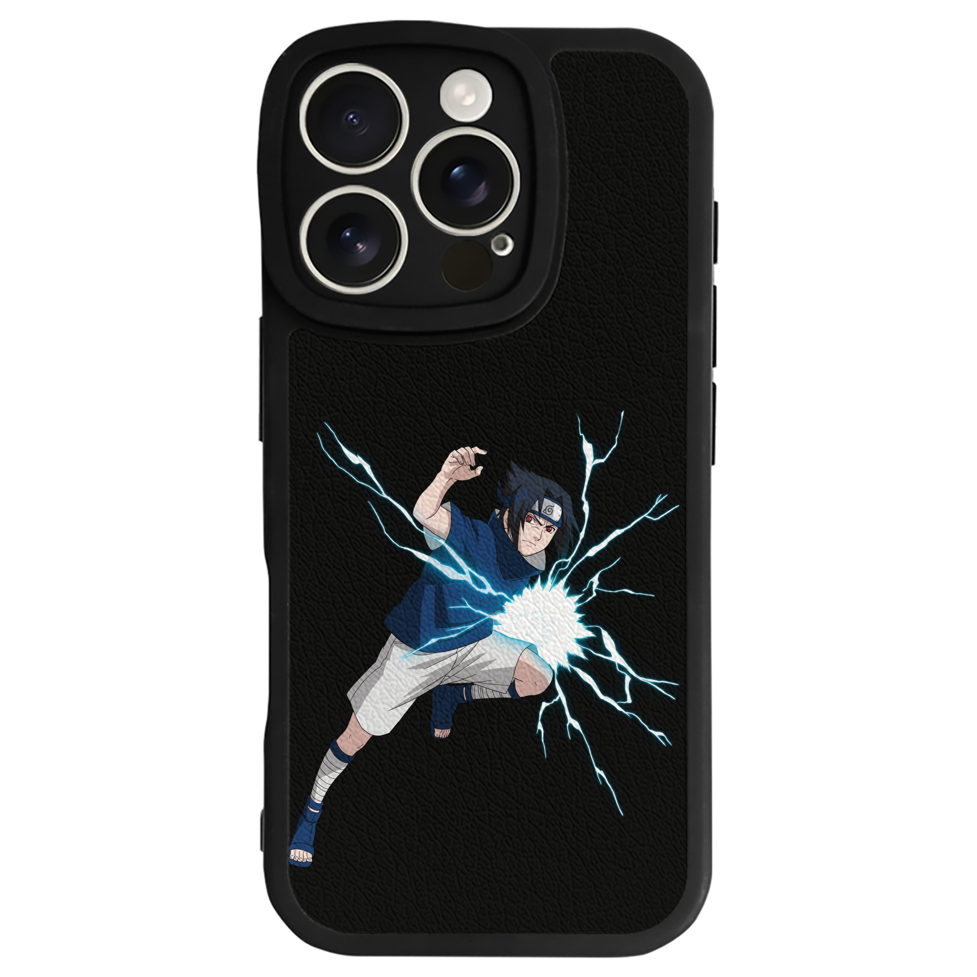 （画像用） NARUTO -ナルト- うちは サスケ Uchiha Sasuke 【iPhone 16シリーズ対応】シリコンスマホケース（レザー調） 材質：シリコン
